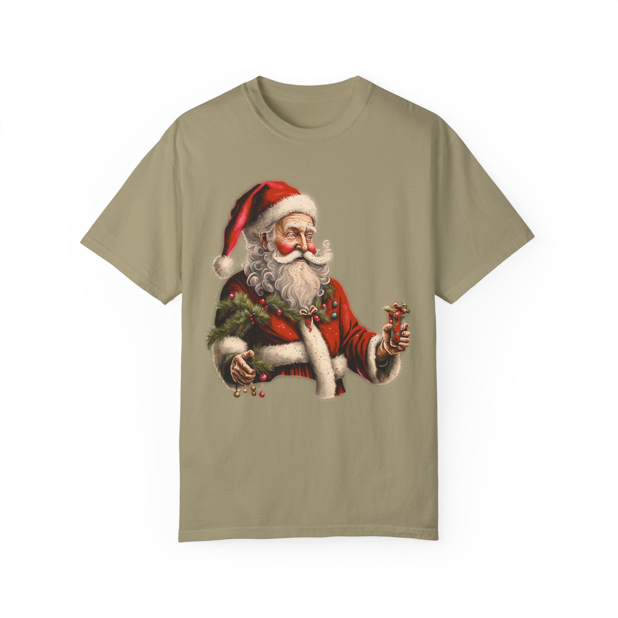 Vintage Santa: Unisex Garment-Dyed T-shirt