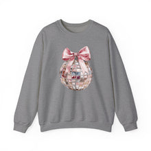 Load image into Gallery viewer, Crewneck Sweatshirt with Croquet Bow on Disco Ball Design