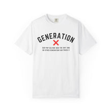 Load image into Gallery viewer, Generation X Pop Culture Unisex T-shirt, Vintage Style Gift, 80s Nostalgia Apparel, Casual Everyday Wear, Cool Graphic Tee, Gene