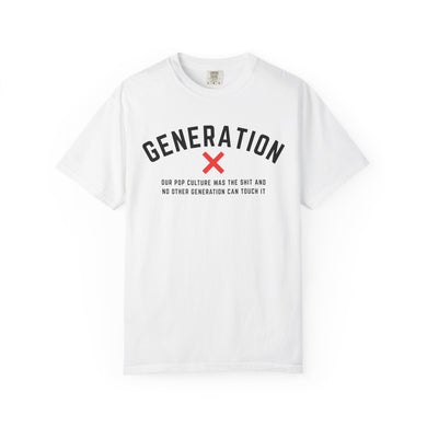 Generation X Pop Culture Unisex T-shirt, Vintage Style Gift, 80s Nostalgia Apparel, Casual Everyday Wear, Cool Graphic Tee, Gene