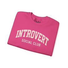 Load image into Gallery viewer, Introvert Social Club Crewneck Sweatshirt - Cozy Gift for Introverts