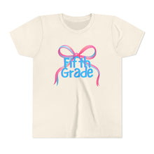 Load image into Gallery viewer, Fifth Grade Tee - First Day of School Bow Design - Kids Softstyle Tee