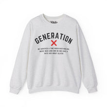 Load image into Gallery viewer, Graphic Sweatshirt with Generation X Humor