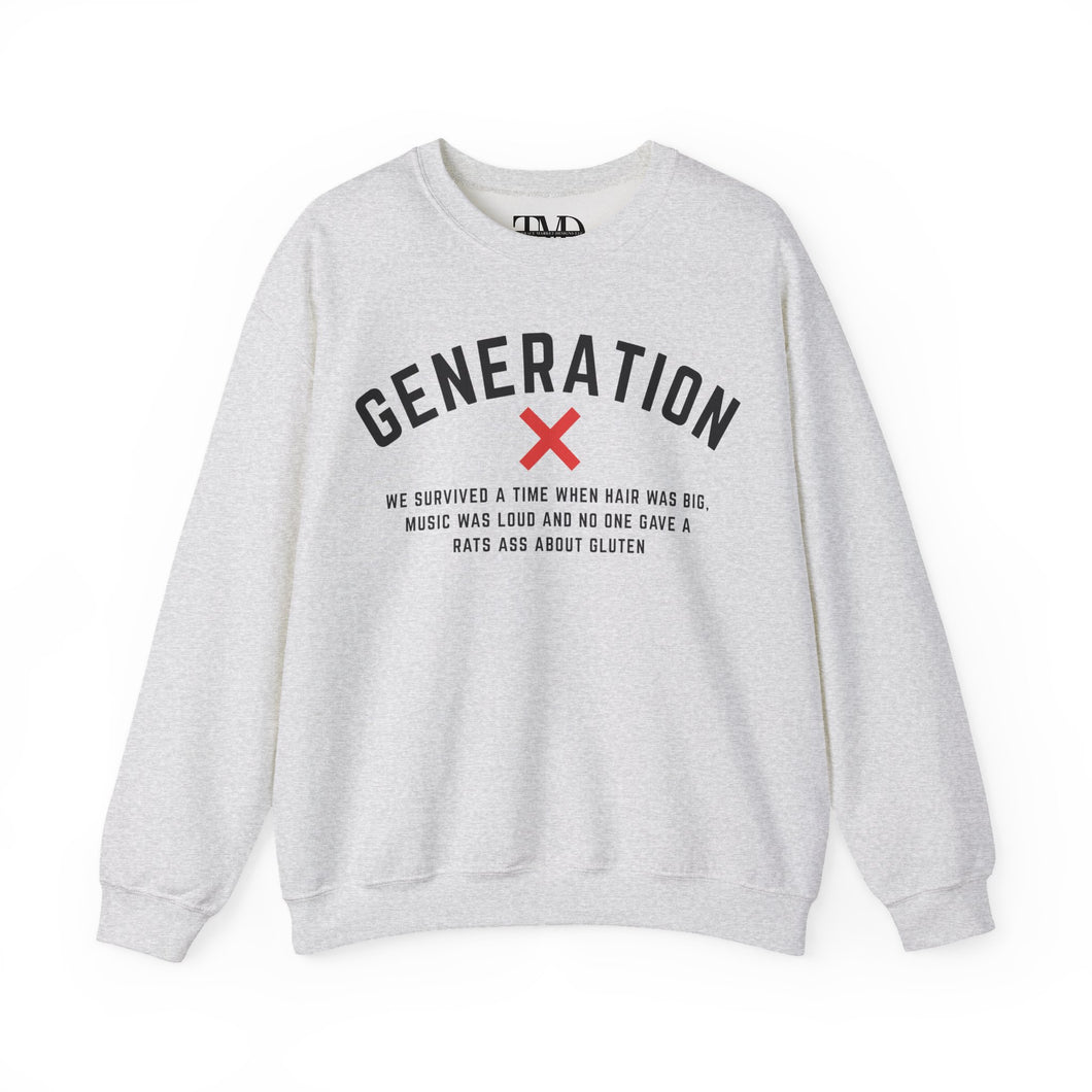 Graphic Sweatshirt with Generation X Humor