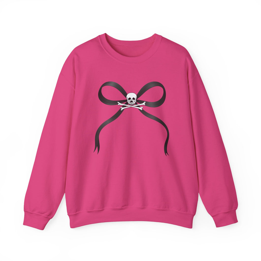 Skull and Bones Bow Crewneck Sweatshirt