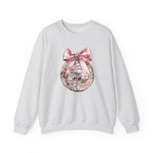 Load image into Gallery viewer, Crewneck Sweatshirt with Croquet Bow on Disco Ball Design