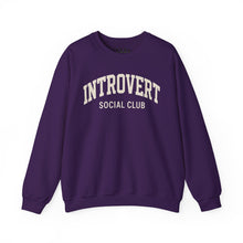 Load image into Gallery viewer, Introvert Social Club Crewneck Sweatshirt - Cozy Gift for Introverts