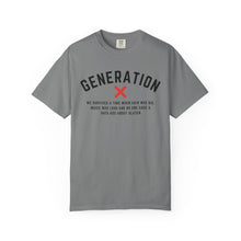Load image into Gallery viewer, Graphic Garment-Dyed T-Shirt, with Generation X Humor, Retro Tee, Vintage Style Shirt, Gift for GenX, Nostalgic Apparel