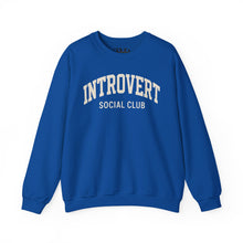 Load image into Gallery viewer, Introvert Social Club Crewneck Sweatshirt - Cozy Gift for Introverts