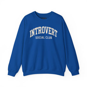Introvert Social Club Crewneck Sweatshirt - Cozy Gift for Introverts