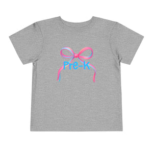 Pre-K Tee - First Day of School Bow Design - Kids Softstyle Tee