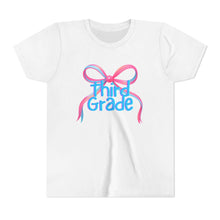 Load image into Gallery viewer, Third Grade Tee - First Day of School Bow Design - Kids Softstyle Tee
