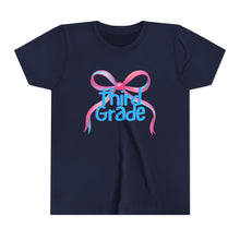 Load image into Gallery viewer, Third Grade Tee - First Day of School Bow Design - Kids Softstyle Tee