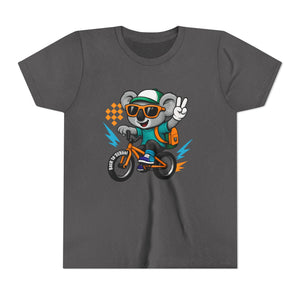 Kids Tee - Cute Back to School Koala Riding a Bike