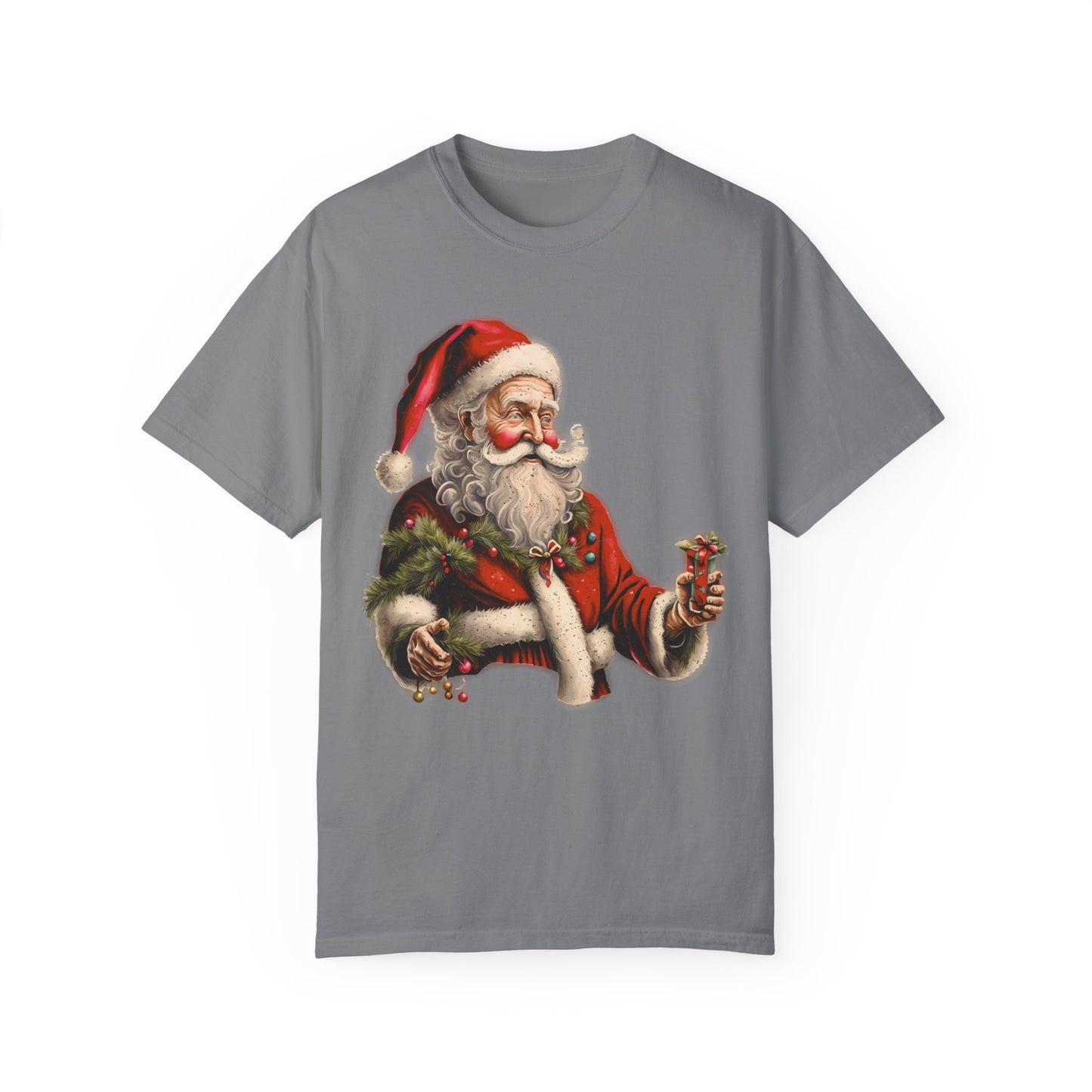 Vintage Santa: Unisex Garment-Dyed T-shirt