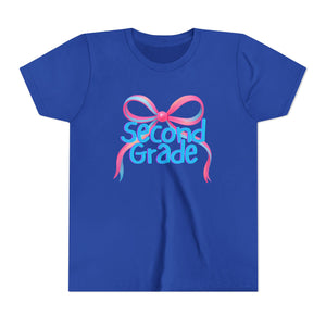 Second Grade Tee - First Day of School Bow Design - Kids Softstyle Tee