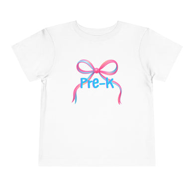 Pre-K Tee - First Day of School Bow Design - Kids Softstyle Tee