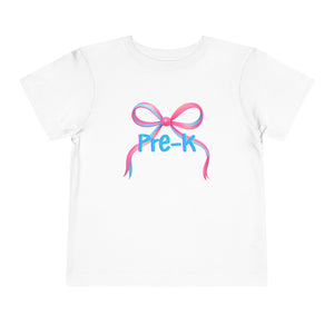 Pre-K Tee - First Day of School Bow Design - Kids Softstyle Tee
