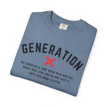 Load image into Gallery viewer, Graphic Garment-Dyed T-Shirt, with Generation X Humor, Retro Tee, Vintage Style Shirt, Gift for GenX, Nostalgic Apparel
