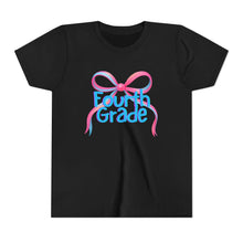 Load image into Gallery viewer, Fourth Grade Tee - First Day of School Bow Design - Kids Softstyle Tee