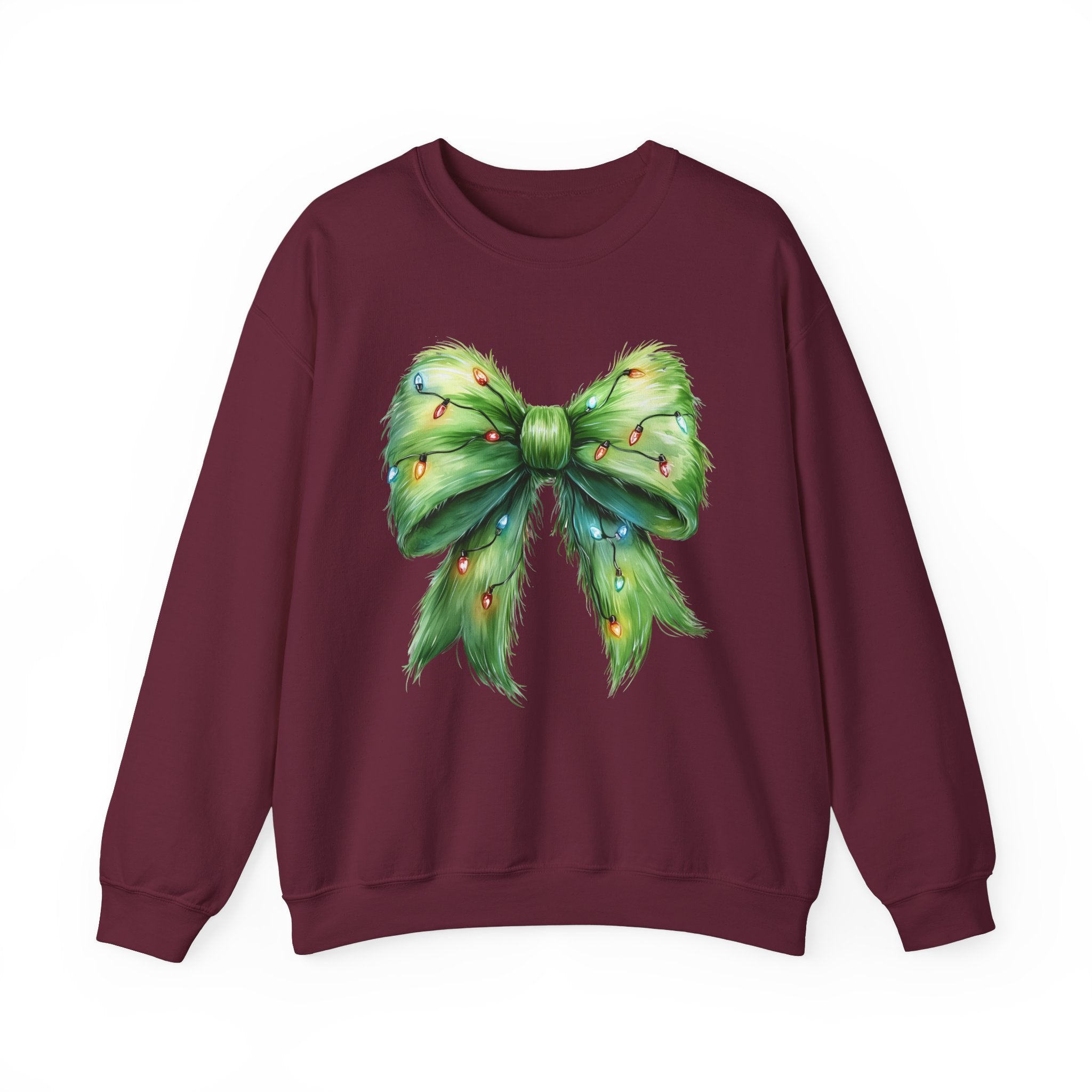 Grinchmas Bow: Festive Sweatshirt