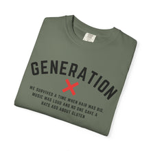 Load image into Gallery viewer, Graphic Garment-Dyed T-Shirt, with Generation X Humor, Retro Tee, Vintage Style Shirt, Gift for GenX, Nostalgic Apparel