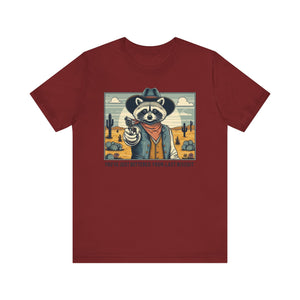Funny Raccoon Tee - ‘You’ve Just Buttered Your Last Biscuit’ Unisex Short Sleeve Shirt