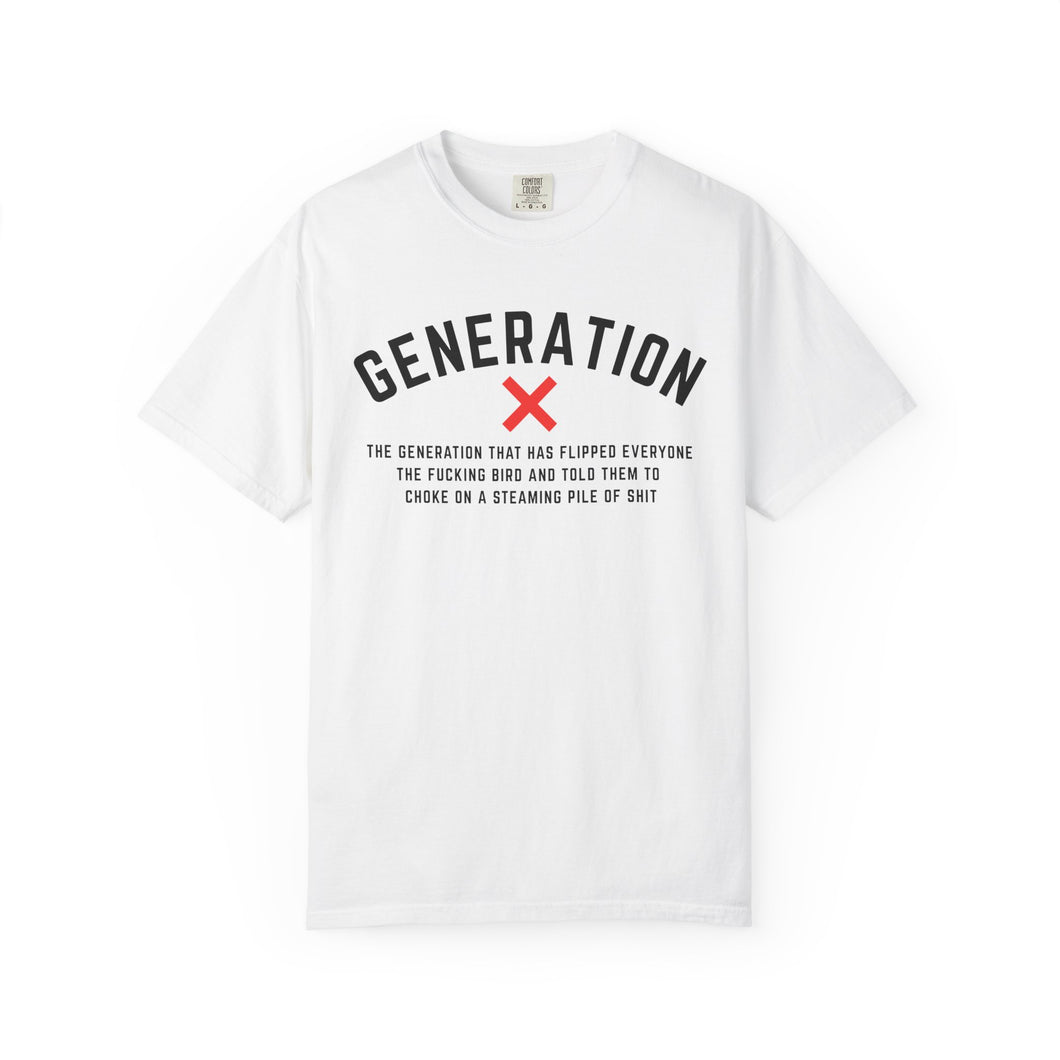 Generation X Unisex Garment-Dyed T-shirt, Vintage Style Tee, Comfy Everyday Wear, Gift for Gen Xers, Trendy Casual Apparel