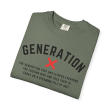 Load image into Gallery viewer, Generation X Unisex Garment-Dyed T-shirt, Vintage Style Tee, Comfy Everyday Wear, Gift for Gen Xers, Trendy Casual Apparel