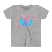Load image into Gallery viewer, Fourth Grade Tee - First Day of School Bow Design - Kids Softstyle Tee