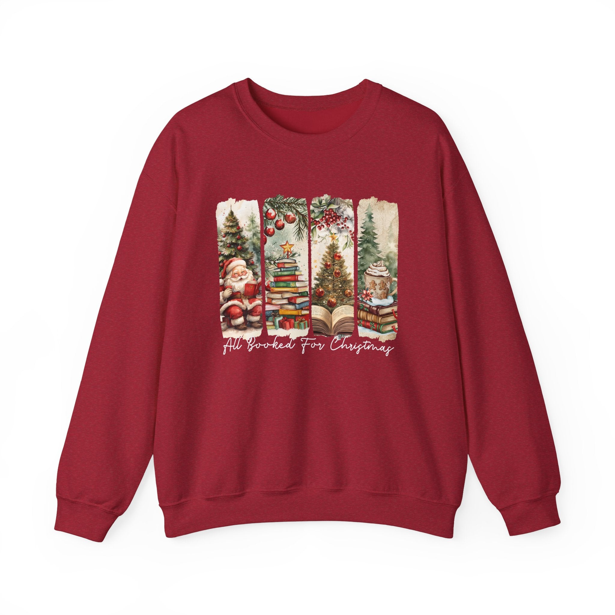 All Booked for the Holidays,Book Loves Christmas Crewneck Sweatshirt