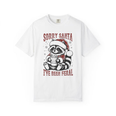 Feral Raccoon Christmas Comfort Colors T-shirt