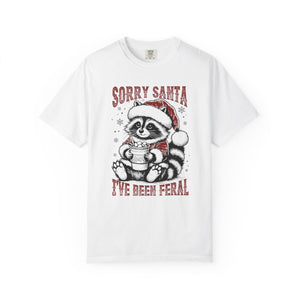 Feral Raccoon Christmas Comfort Colors T-shirt