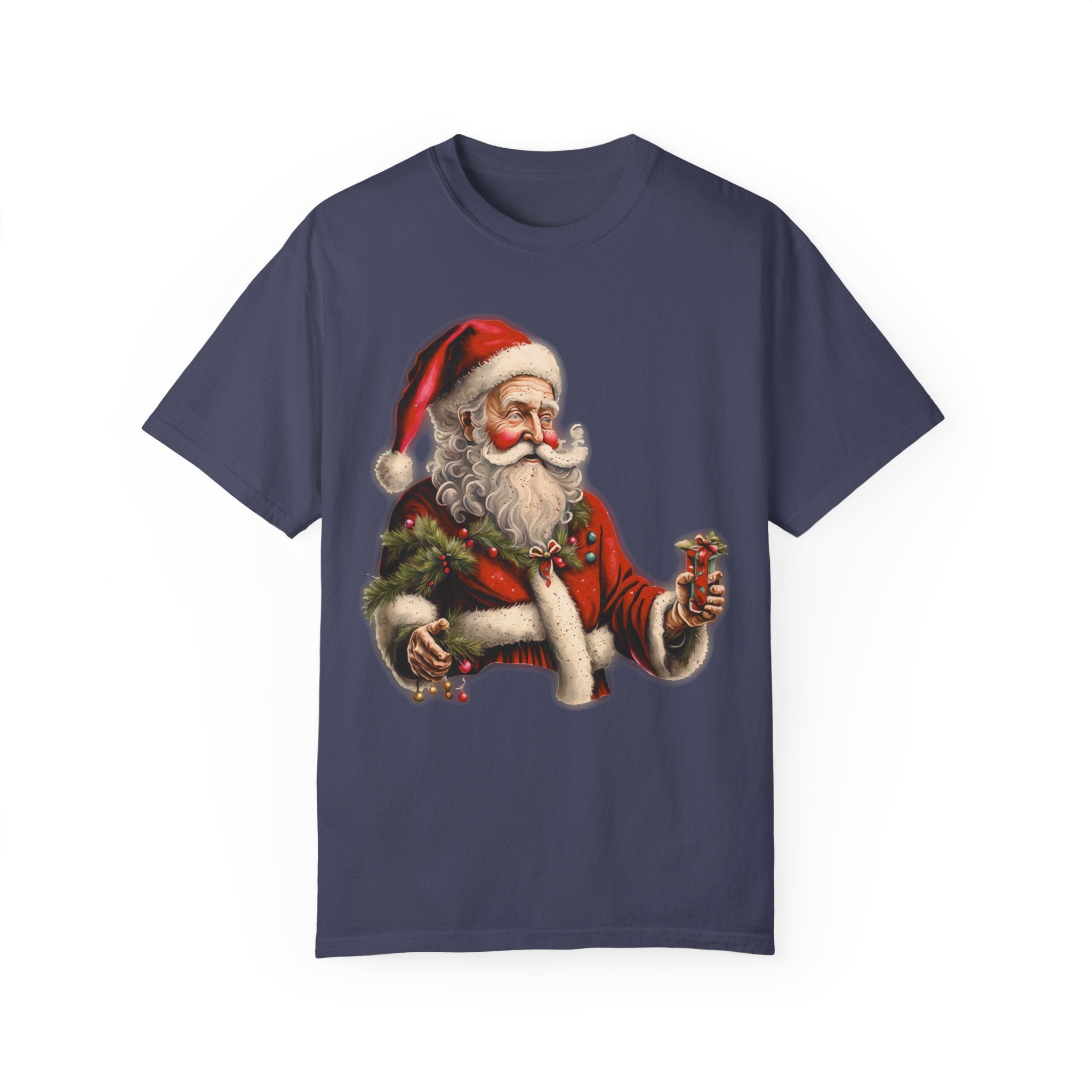 Vintage Santa: Unisex Garment-Dyed T-shirt