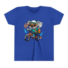 Load image into Gallery viewer, Kids Tee - Cute Back to School Koala Riding a Bike