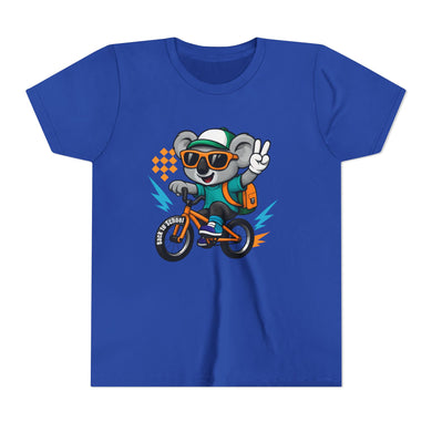 Kids Tee - Cute Back to School Koala Riding a Bike