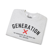 Load image into Gallery viewer, Generation X Unisex Crewneck Sweatshirt - Been Thru Hell and Back Design