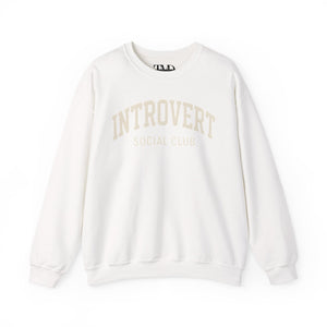 Introvert Social Club Crewneck Sweatshirt - Cozy Gift for Introverts