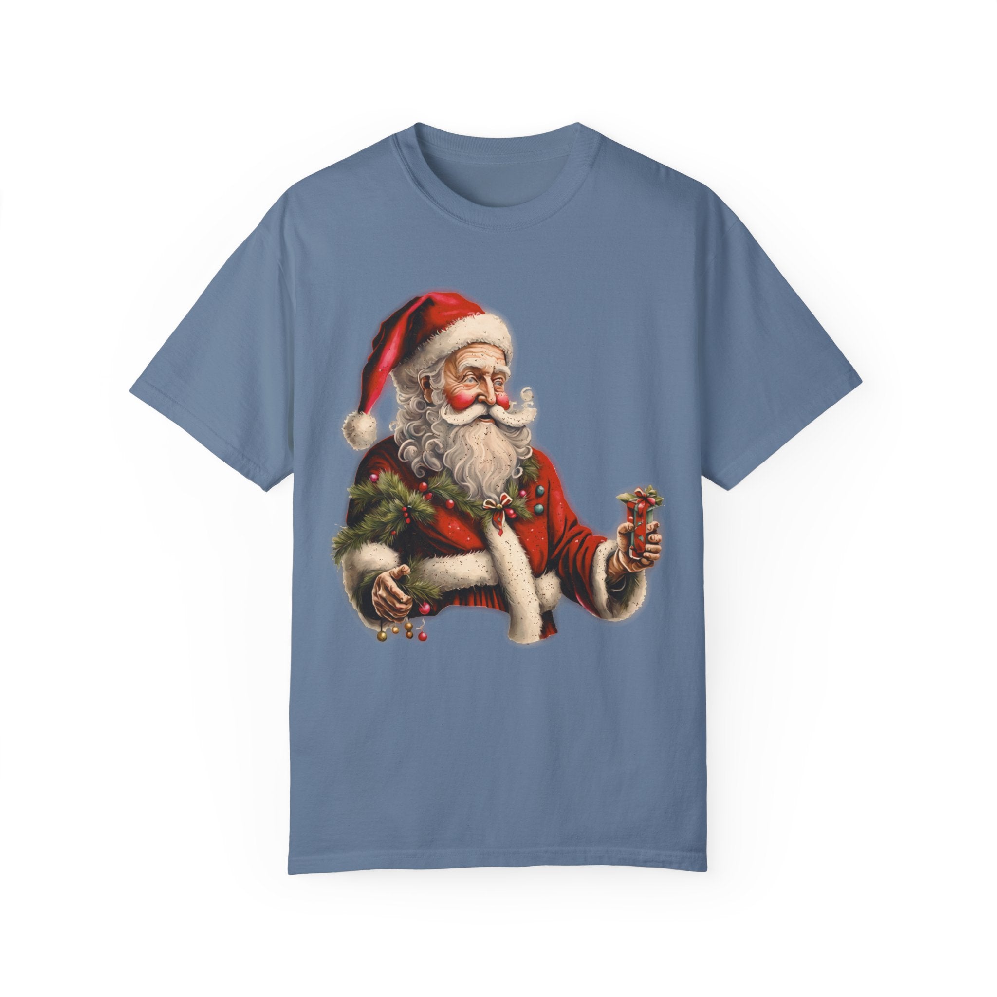 Vintage Santa: Unisex Garment-Dyed T-shirt