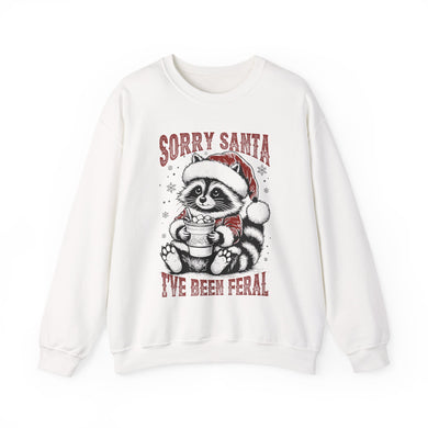 Feral Festive Raccoon: Sorry Santa Crewneck