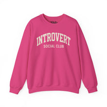 Load image into Gallery viewer, Introvert Social Club Crewneck Sweatshirt - Cozy Gift for Introverts