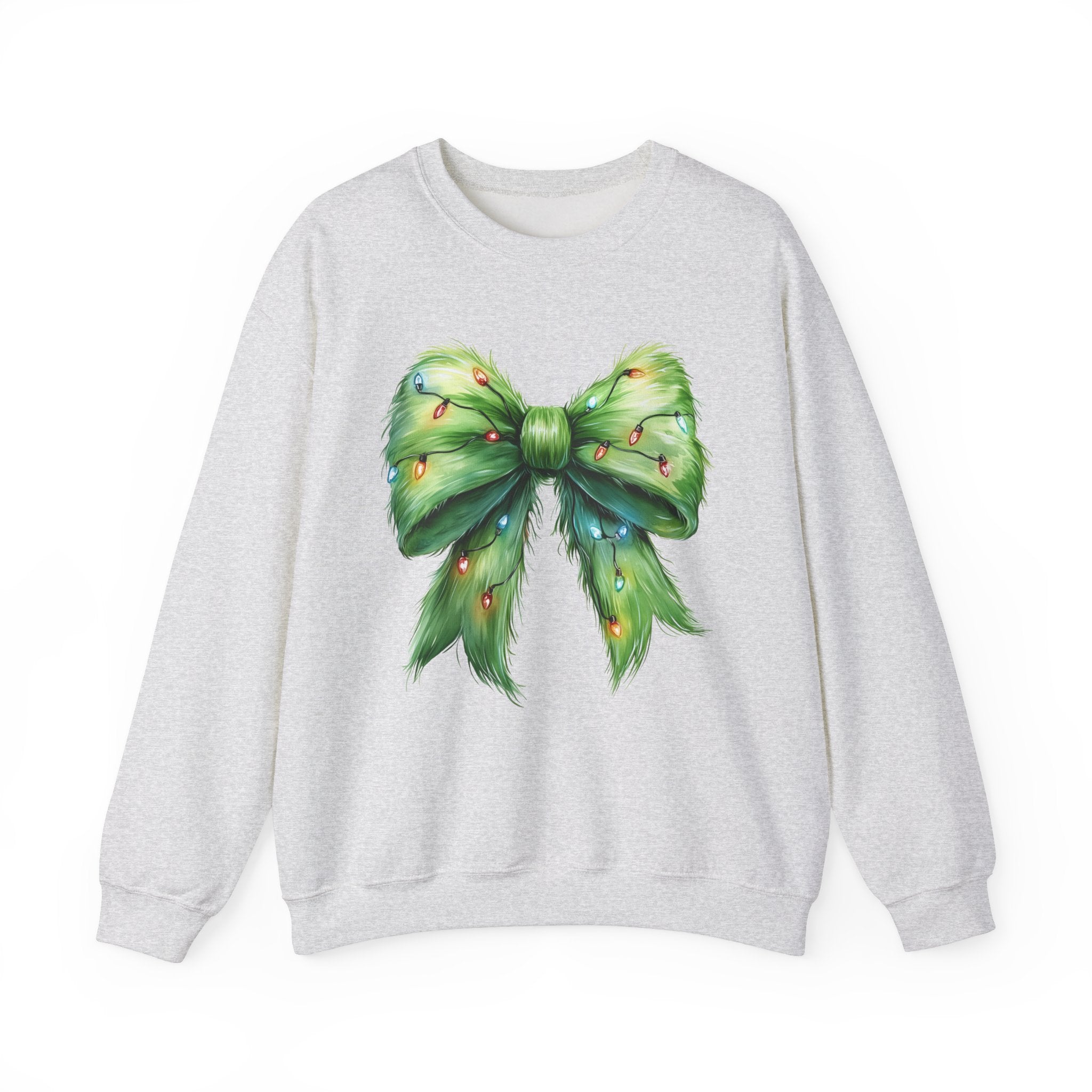 Grinchmas Bow: Festive Sweatshirt