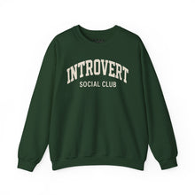 Load image into Gallery viewer, Introvert Social Club Crewneck Sweatshirt - Cozy Gift for Introverts