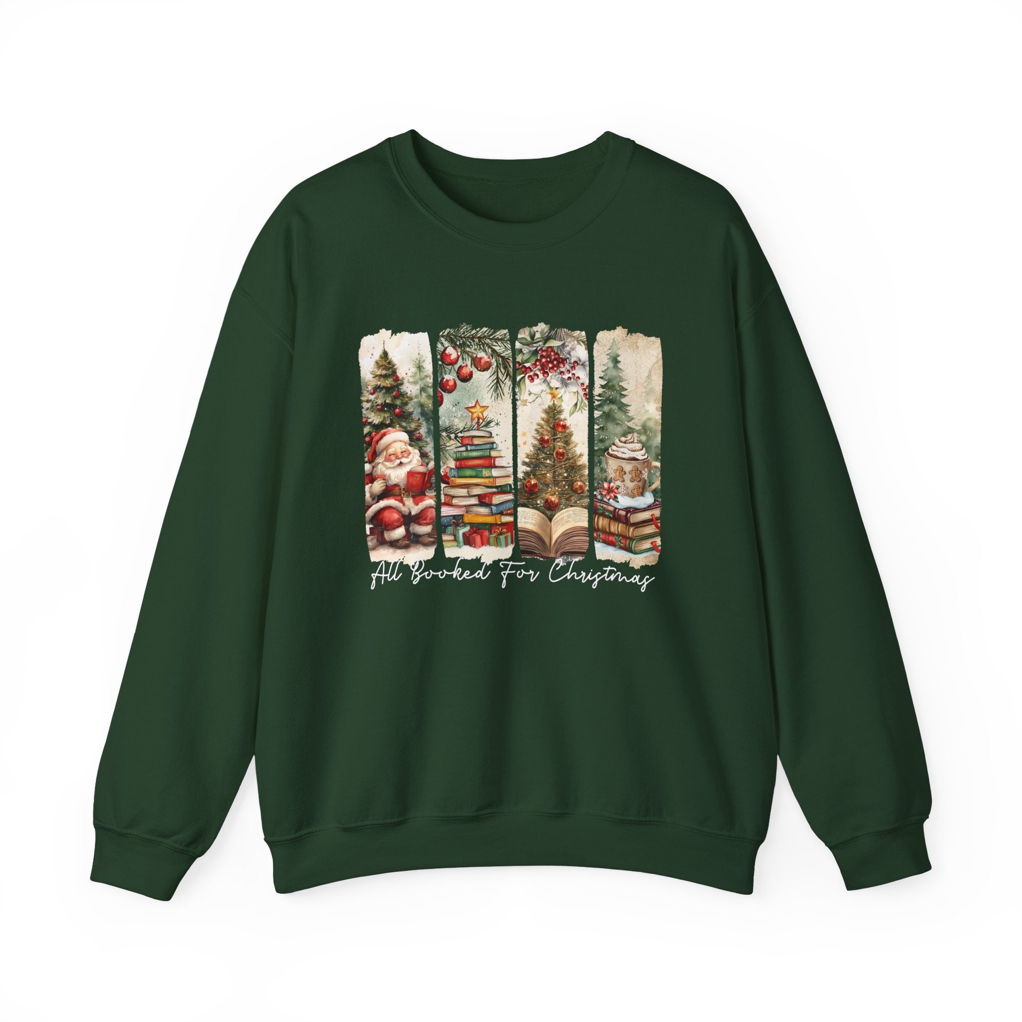 All Booked for the Holidays,Book Loves Christmas Crewneck Sweatshirt