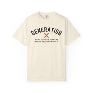 Generation X Pop Culture Unisex T-shirt, Vintage Style Gift, 80s Nostalgia Apparel, Casual Everyday Wear, Cool Graphic Tee, Gene