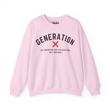Load image into Gallery viewer, Generation X Unisex Crewneck Sweatshirt - Been Thru Hell and Back Design