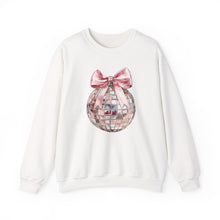 Load image into Gallery viewer, Crewneck Sweatshirt with Croquet Bow on Disco Ball Design
