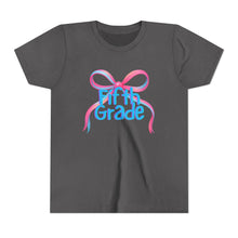 Load image into Gallery viewer, Fifth Grade Tee - First Day of School Bow Design - Kids Softstyle Tee