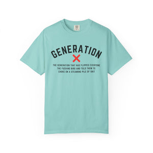 Generation X Unisex Garment-Dyed T-shirt, Vintage Style Tee, Comfy Everyday Wear, Gift for Gen Xers, Trendy Casual Apparel
