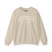 Load image into Gallery viewer, Introvert Social Club Crewneck Sweatshirt - Cozy Gift for Introverts